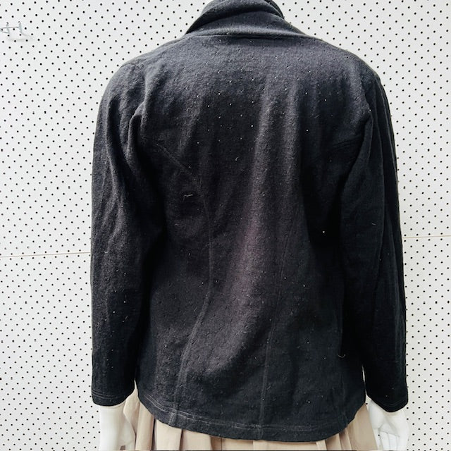 NZ VINTAGE / FLAUNT / merino cardigan / made in NZ / s (3883907101618657662)