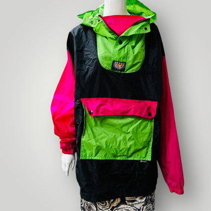 1990s vintage / K-WAY / colourblock windbreaker / XL (3883907337155945078)