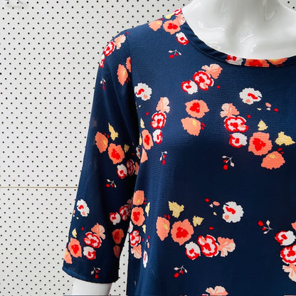CHARMAINE REVELEY / patterned dress / s / nz made (3883996224600197571)