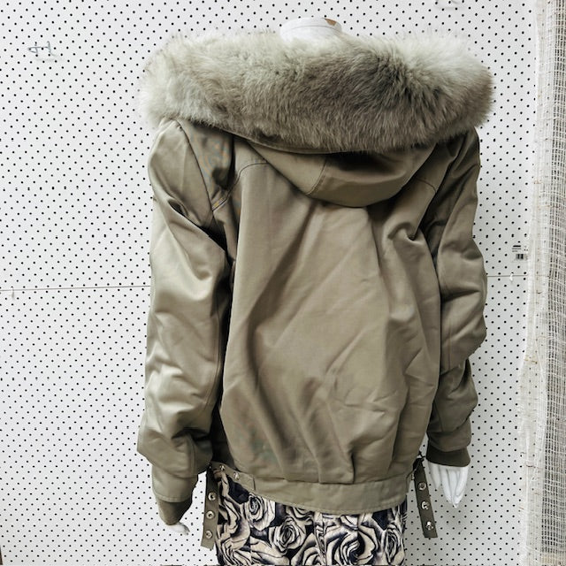 genuine rabbit fur lined parka / mode & affaire / s/m / made in australia Jackets