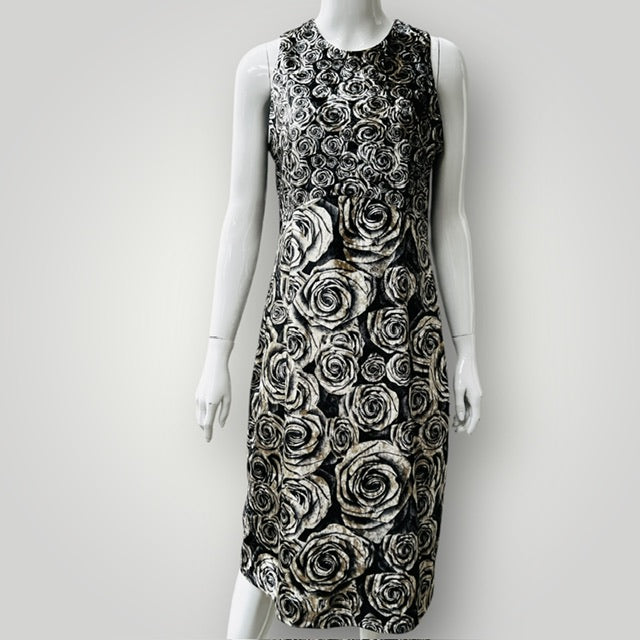 velvet / sleeveless floral dress / s (3883996336428000189)