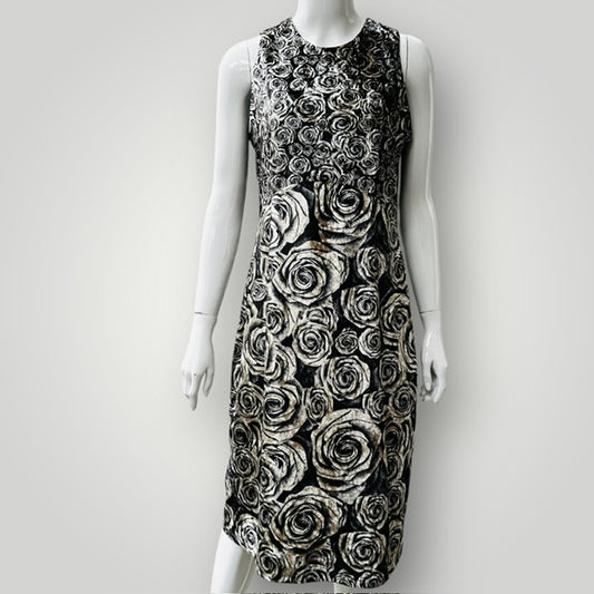 velvet / sleeveless floral dress / s (3883996336428000189)