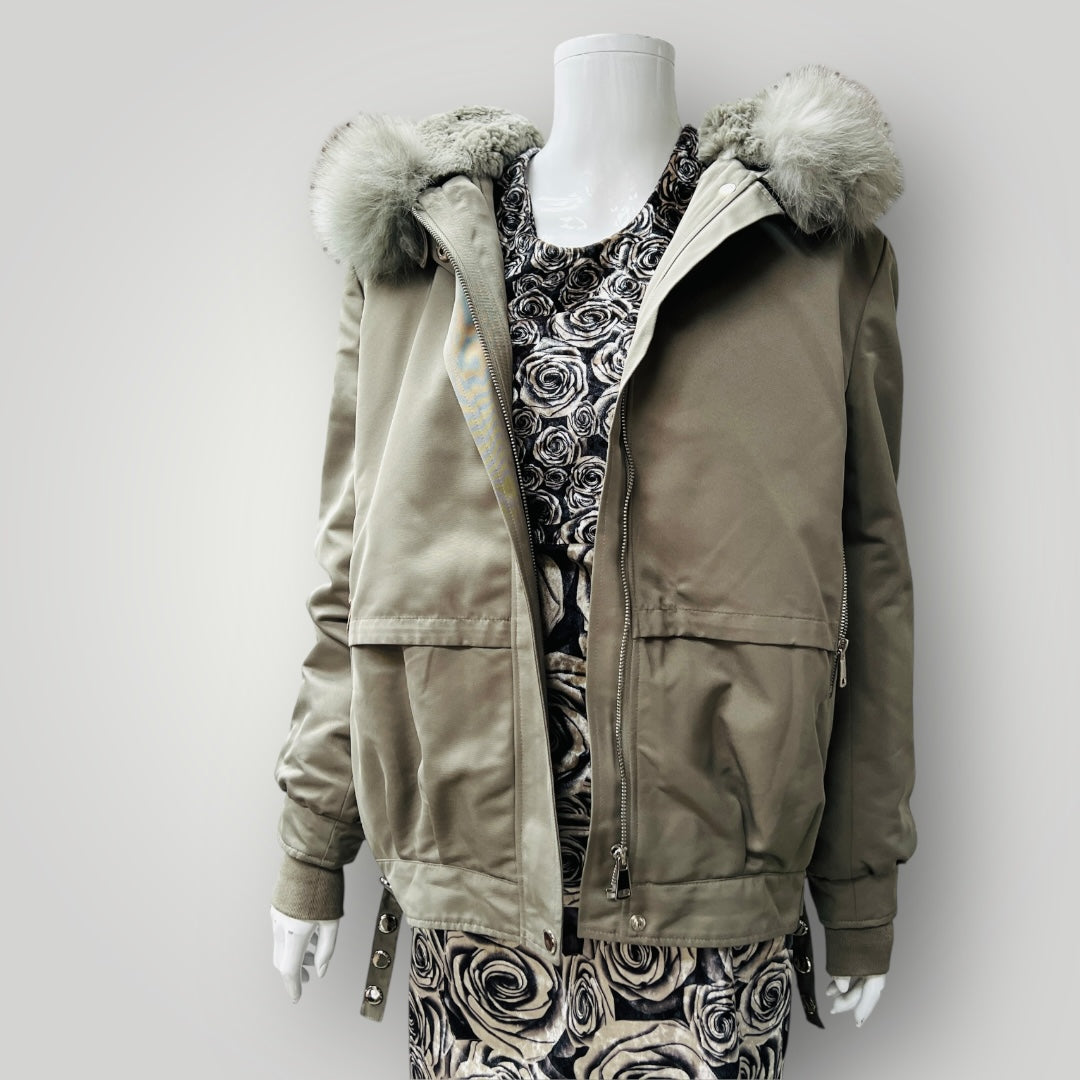 genuine rabbit fur lined parka / mode & affaire / s/m / made in australia Jackets