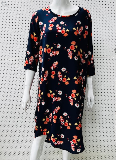CHARMAINE REVELEY / patterned dress / s / nz made (3884000683349276812)