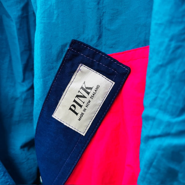 1990s nz vintage / colour block windbreaker / L / made in nz (3884503887207075265)