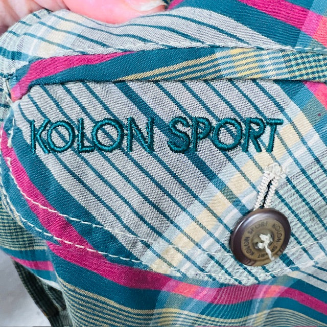 1990s vintage / 'kolon' reversible tartan streetwear jacket / L Jackets