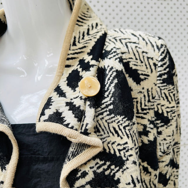 2000s american vintage / ST JOHN woolen jacket cardigan / s / made in usa (3884503927381905137)
