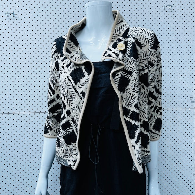 2000s american vintage / ST JOHN woolen jacket cardigan / s / made in usa (3884503929490255972)