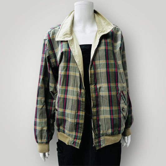 1990s vintage / 'kolon' reversible tartan streetwear jacket / L Jackets