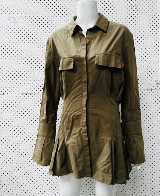 W STUDIO / cinched waist mini dress / s (3884514914912394397)
