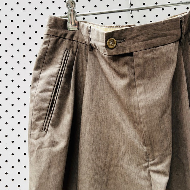 menswear / pleat front pants /  m/l (3884591682531407990)
