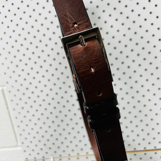 brown / mens leather belt / L (3884591739191218982)