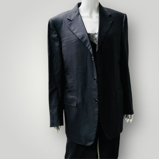 vintage LANVIN / lightweight wool+silk blazer / 50 Jackets