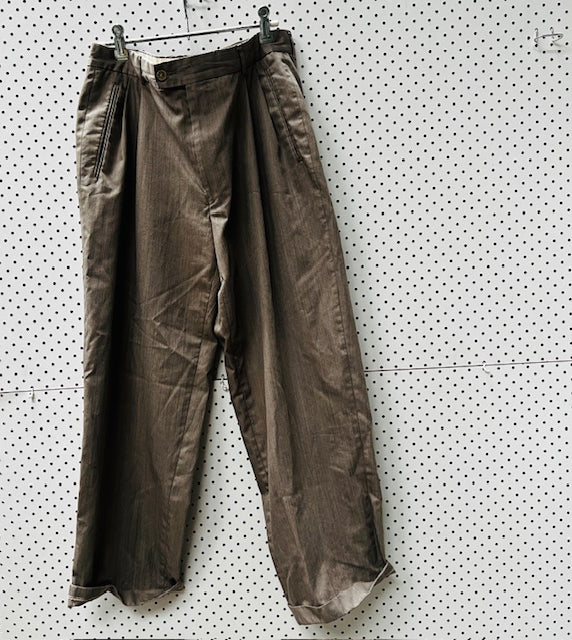 menswear / pleat front pants /  m/l (3884593557602616101)