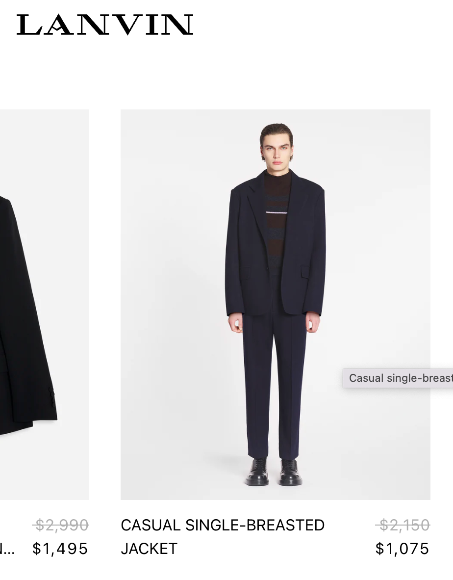 vintage LANVIN / lightweight wool+silk blazer / 50 Jackets