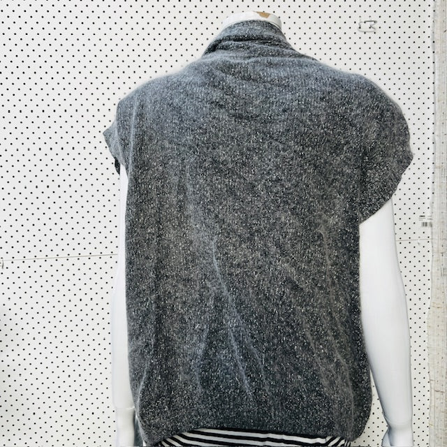 1980s vintage / DANA ASHLEY / silk angora cardigan vest / l (3884682648403816667)