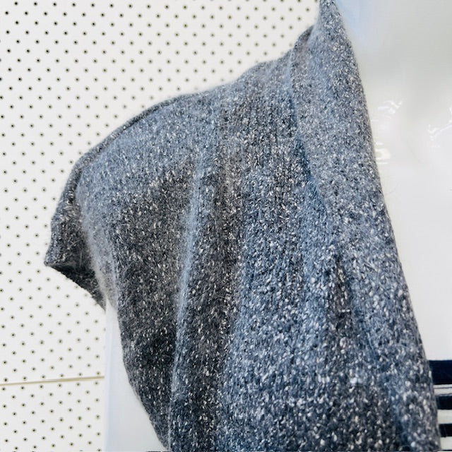 1980s vintage / DANA ASHLEY / silk angora cardigan vest / l (3884682650814647378)
