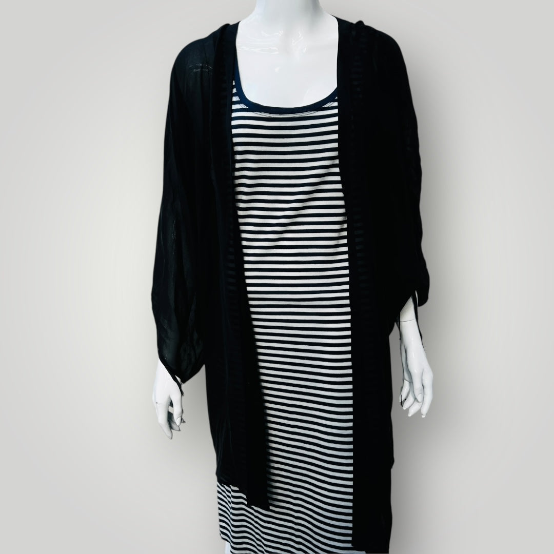 HELEN CHERRY / 100% silk / kimono jacket or overdress / s (3884683691793642056)