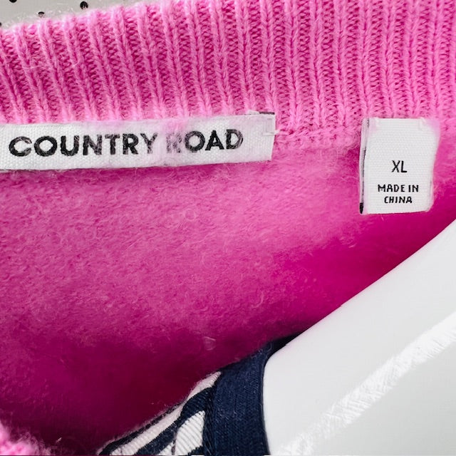 COUNTRY ROAD / 'rosetta' cashmere crop knit / xl Tops & shirts
