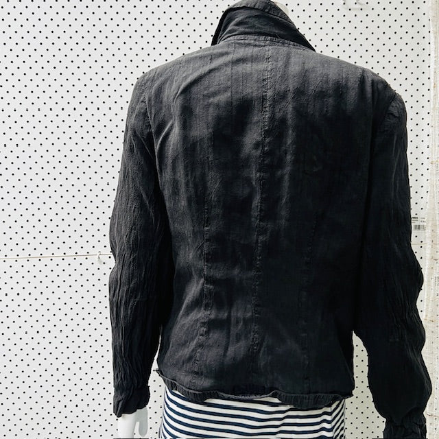 vintage / silk jacket with ruffles / s (3885206237368551382)