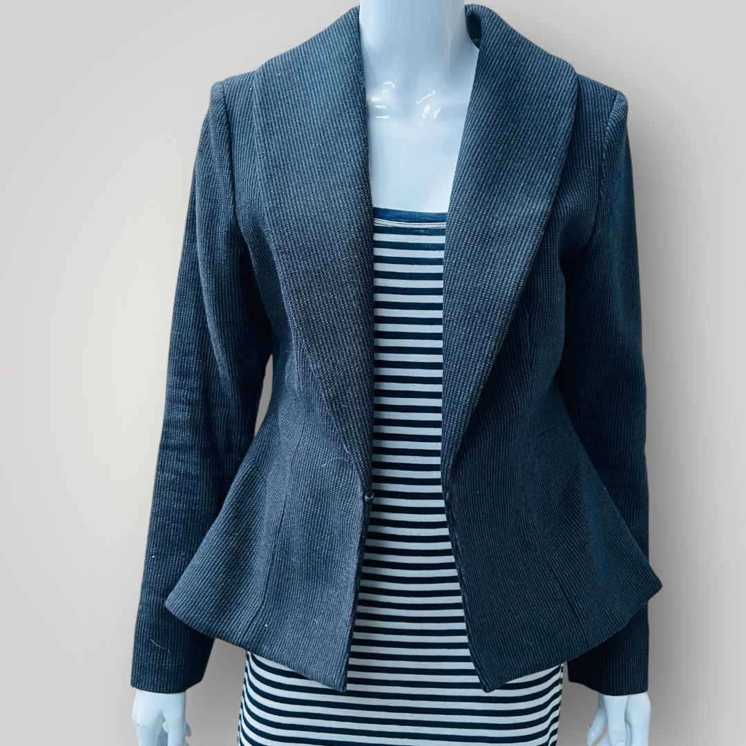 OCTOBER REIGN / wool blazer with cinched waist / s (3885206848819613927)