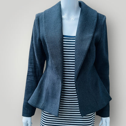 OCTOBER REIGN / wool blazer with cinched waist / s (3885206848819613927)