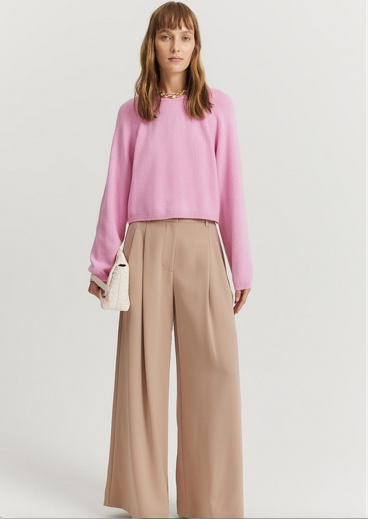 COUNTRY ROAD / 'rosetta' cashmere crop knit / xl Tops & shirts