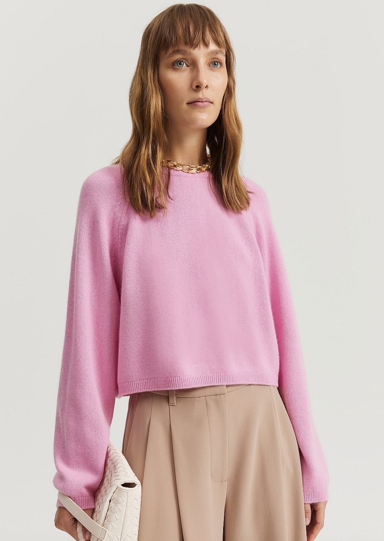 COUNTRY ROAD / 'rosetta' cashmere crop knit / xl Tops & shirts