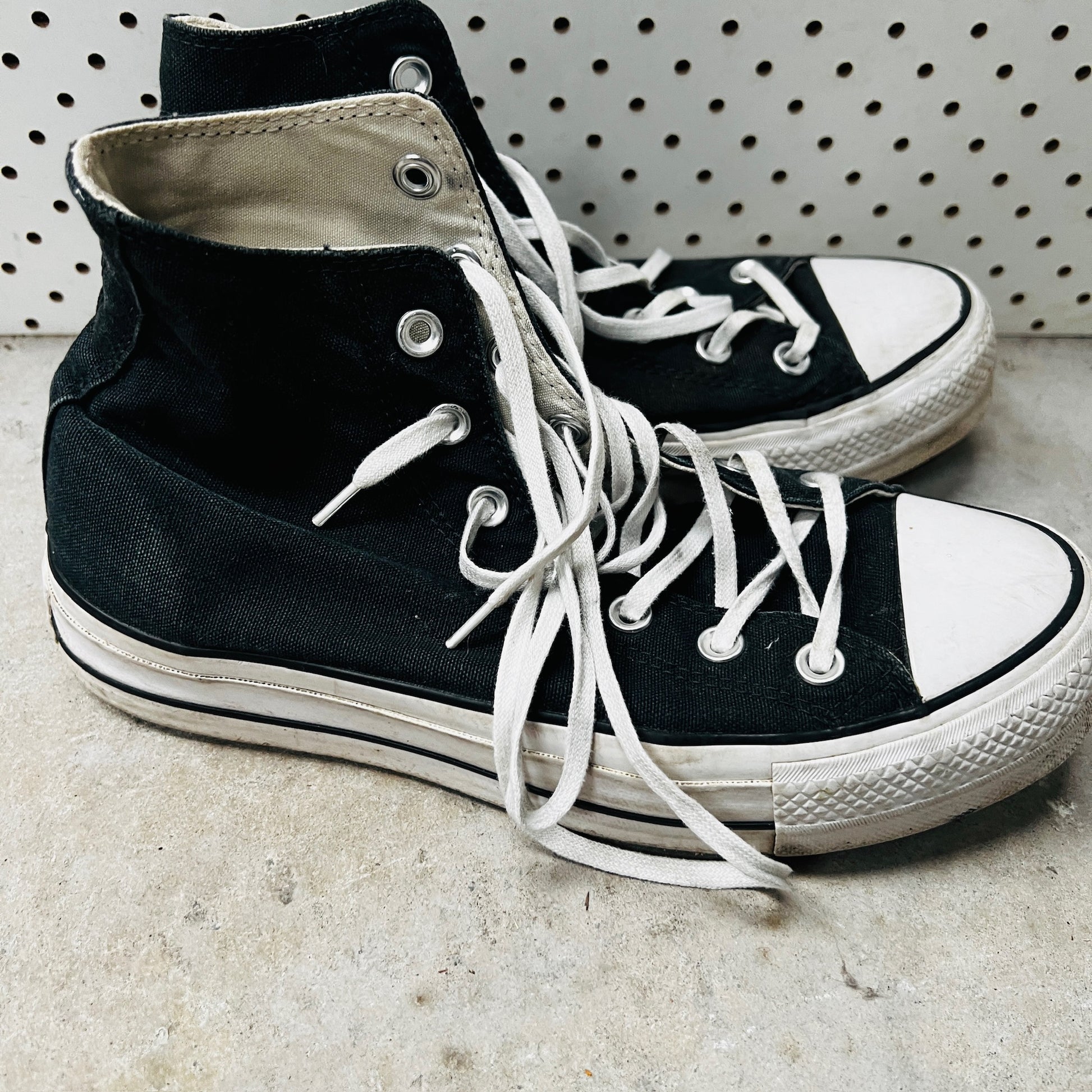 Converse / platform high top chuck taylors / 39 (3885535606188464624)