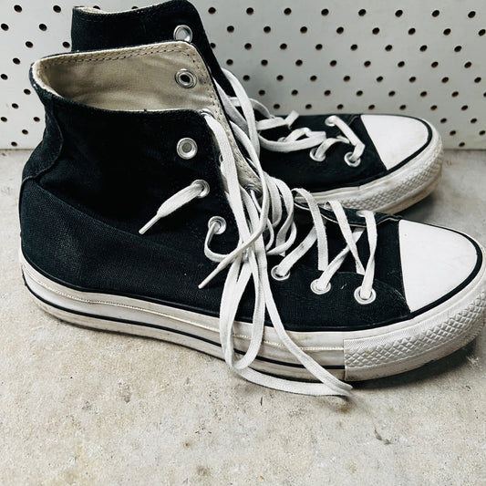 Converse / platform high top chuck taylors / 39 (3885535606188464624)