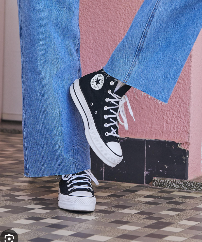 Converse / platform high top chuck taylors / 39 (3885625796606831648)
