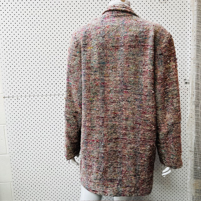 1980s nz vintage / WAYNE HANSEN / multicoloured silk boucle blazer / s (3885633126385317443)