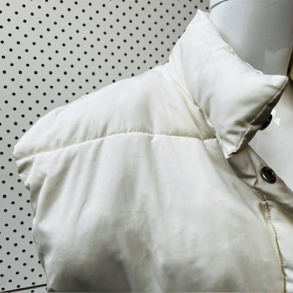 SUBTITLED / oversized white puffer vest / s (3885633193905020319)