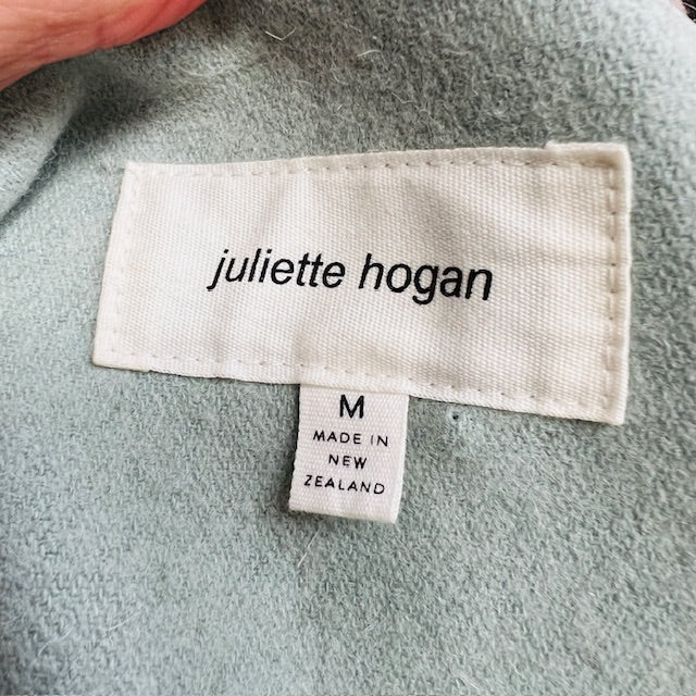 JULIETTE HOGAN / sage wool coat / m / made in nz Jackets