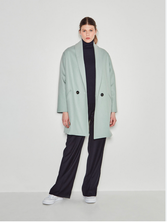 JULIETTE HOGAN / sage wool coat / m / made in nz Jackets