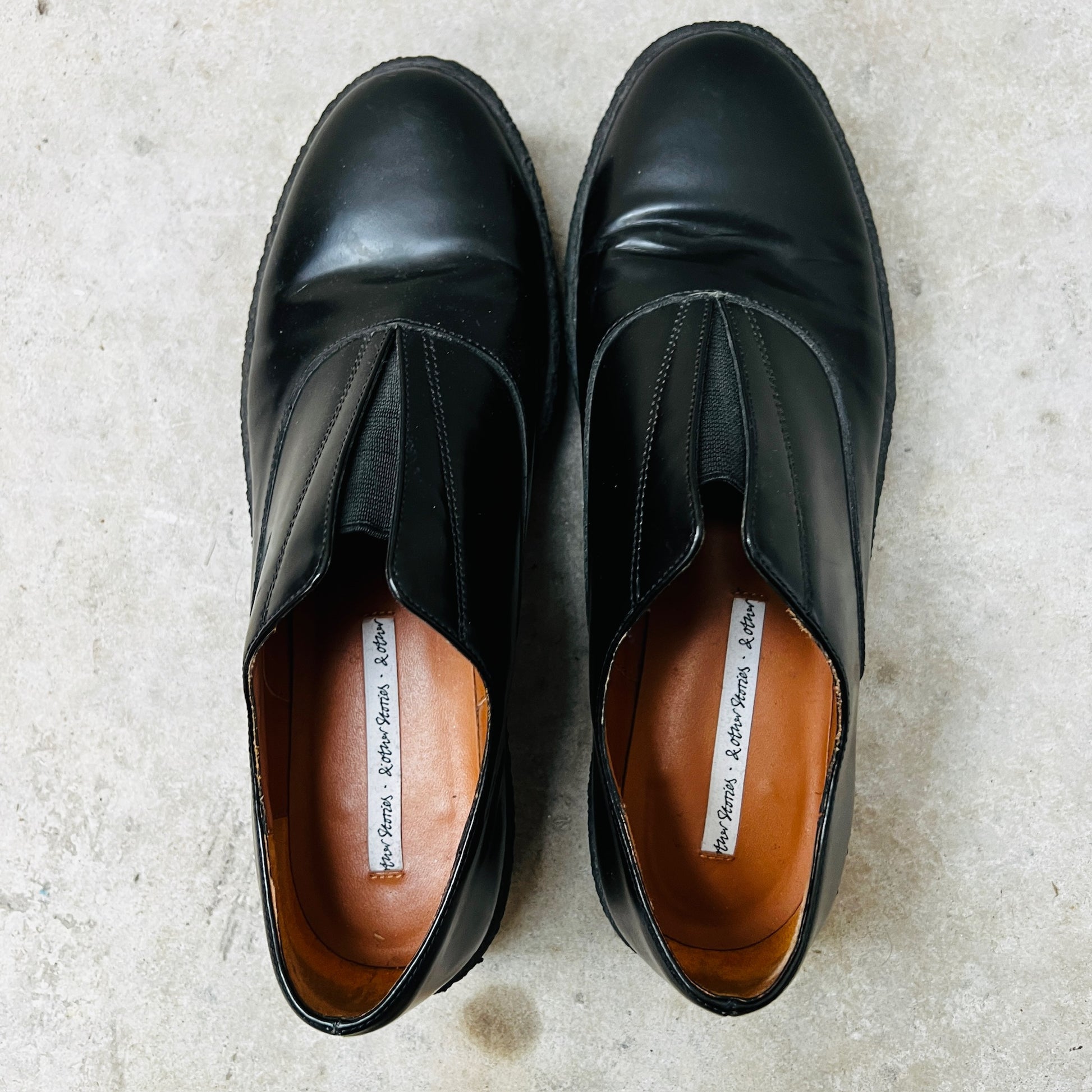 & Other Stories / leather flatform slip ons / 38 (3885721531586881611)