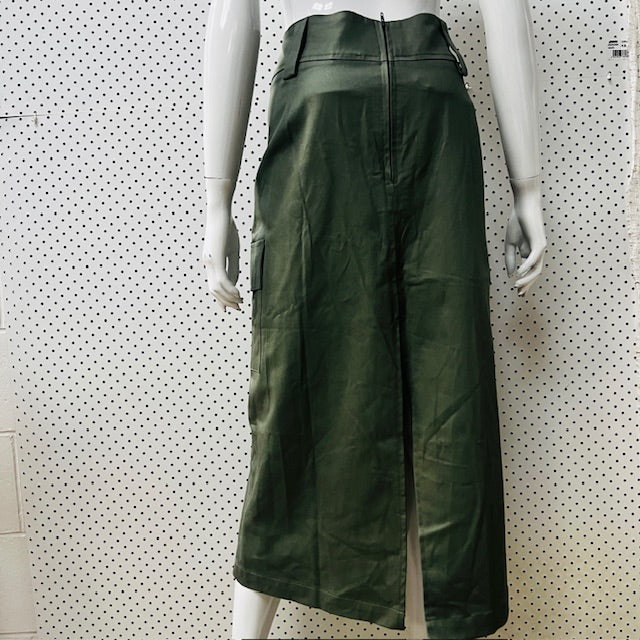 WITH CONSIDERATION / soho midi skirt in khaki / XL / new with tags / $280rrp Skirts