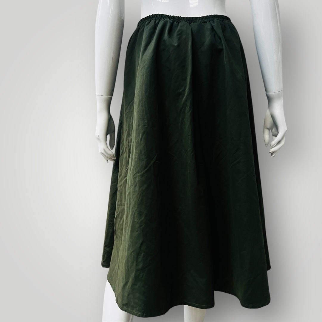 green flare skirt / s (3886319331552086990)