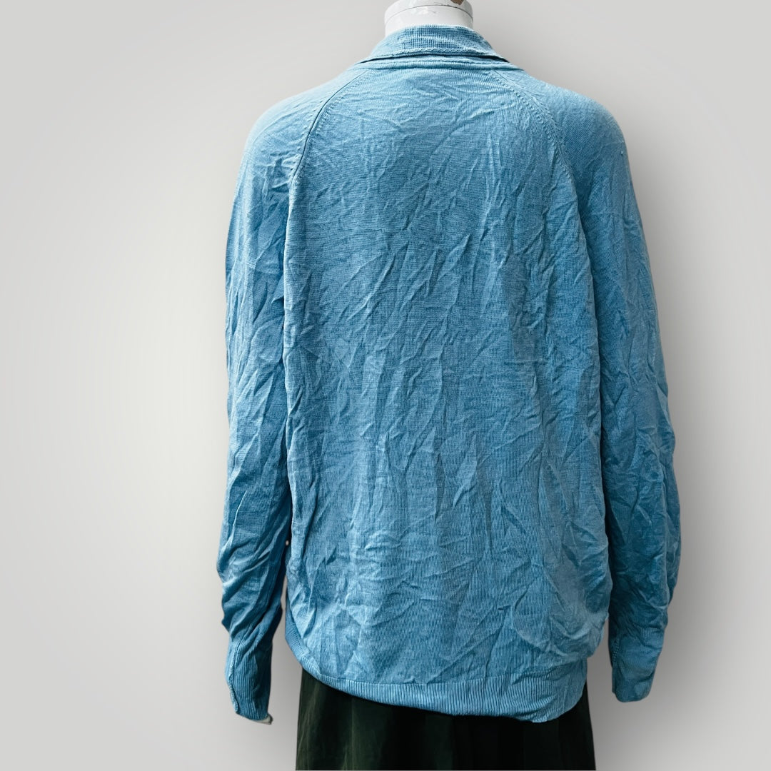 1960s nz vintage / AUBYN / collared wool cardigan / m / made in nz (3886319336873805929)