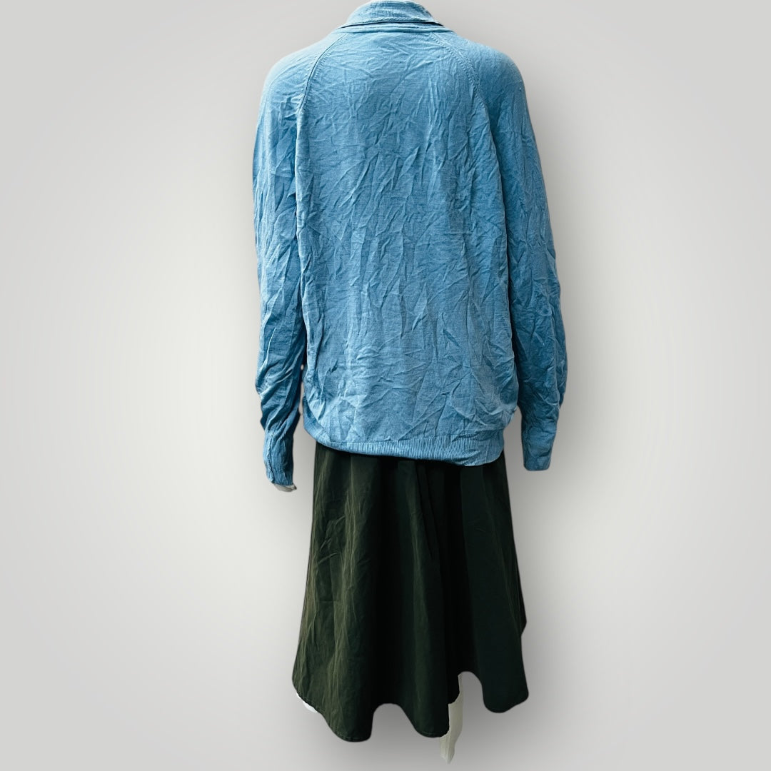 1960s nz vintage / AUBYN / collared wool cardigan / m / made in nz (3886319338687829672)