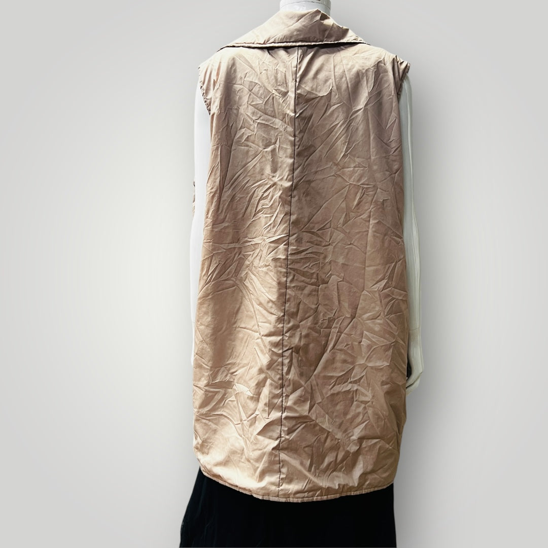 YCHQ / crispy nylon sleeveless long jacket / m/l (3886319376386600571)