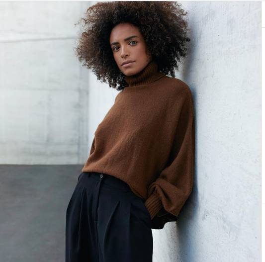 MOOCHI / polo low sleeve / wool + alpaca / one size Tops & shirts
