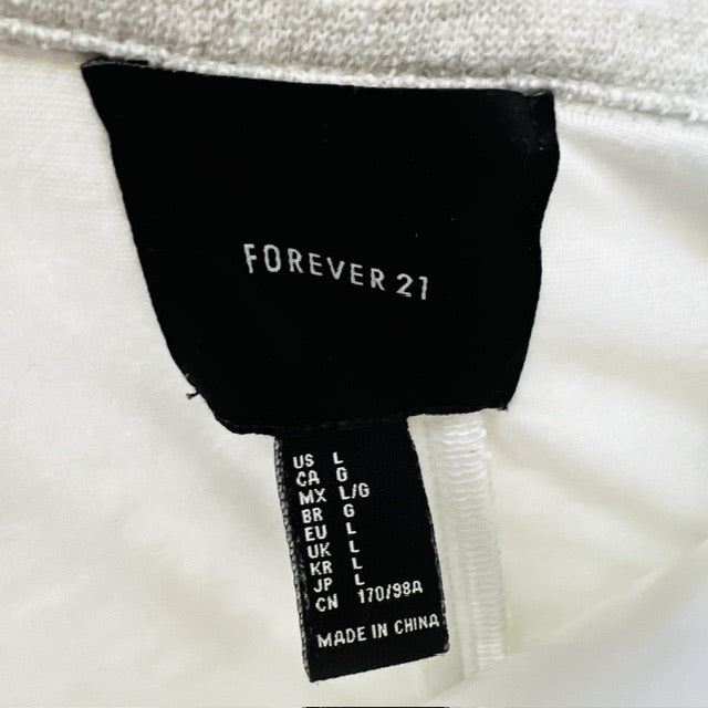 FOREVER 21 / long grey soft jacket / L (3886509985391685136)