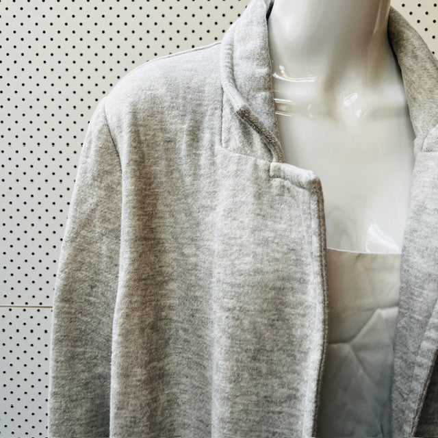 FOREVER 21 / long grey soft jacket / L (3886509998621994509)