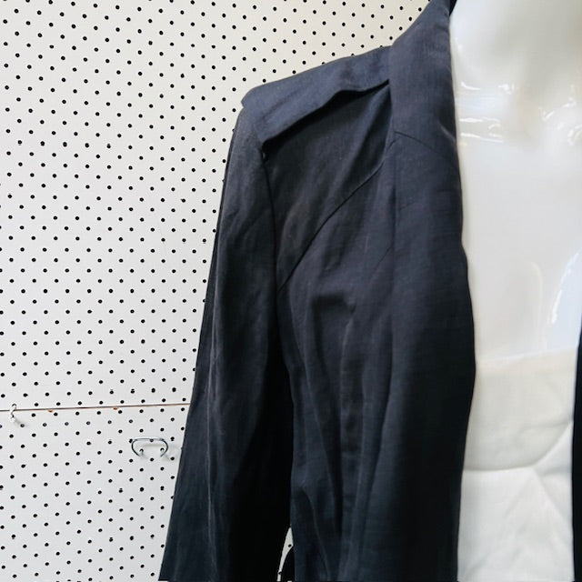 KITX / 'sacred geometric' linen jacket / black / 12 / made in australia Jackets