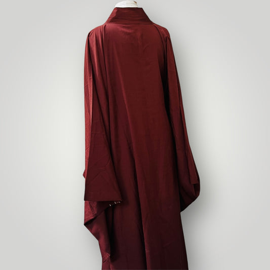 KIMONO / slinky brown/maroon fabric, beautifully made Jackets