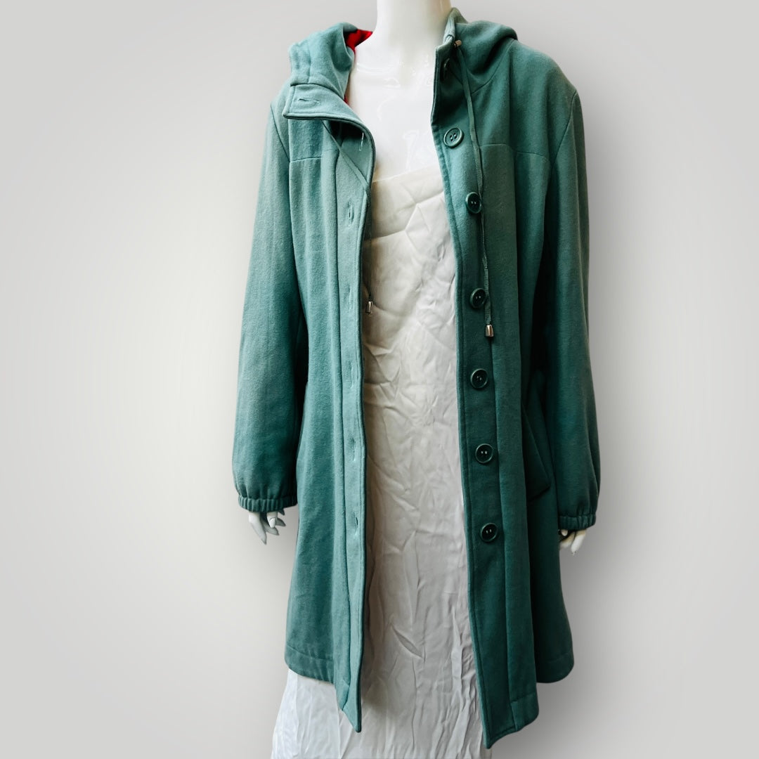 2000s nz vintage / ANDREA MOORE / wool coat with ruched back / 12 Jackets