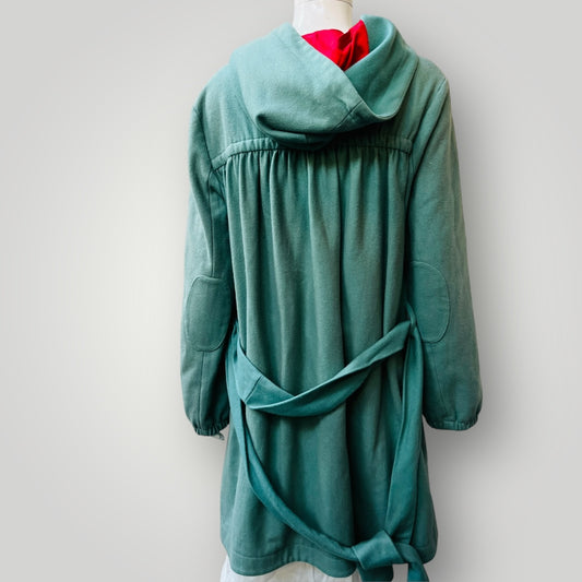 2000s nz vintage / ANDREA MOORE / wool coat with ruched back / 12 Jackets