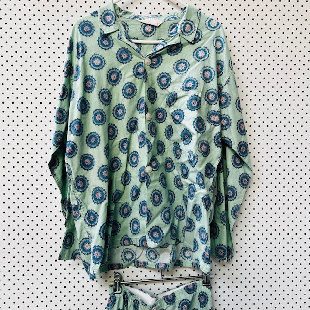 1980s vintage / DE LUXE / pyjama set / OS / made in nz (3886923138634302390)