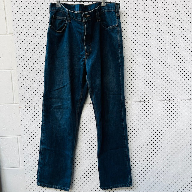 CARHARTT blue denim jeans / traditional fit / 38 x 30 (3886923183444726211)